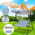 thumbnail image 2 of GGdda Folding Chairs for Outside Courtyard Cloth Cover Swing Ceiling Replacement Awning Outdoor Rain Cover Patio & Garden Step Stool Foldable 11.8*7.9*2.4Inch (Clearance) 210D Waterproof Silve, 2 of 9