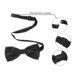 thumbnail image 4 of Pajarita de fiesta preatado ajustable para hombres INSPIRE CHIC negra de 2 capas, 4 of 5