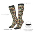 thumbnail image 4 of Naloa Doodle Food Thigh High Socks Extra Long Stretchy Sock Women Over Knee High Opaque Stocking Daily Wear, 4 of 6
