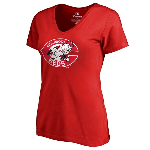 Women's Red Cincinnati Reds Cooperstown Collection Forbes T-Shirt