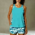thumbnail image 2 of fheaev Summer Tankini Swimsuits Set for Women Two-Piece Color Blocking Swim Tank Top And Board Shorts with Pockets Summer Beach Modest Swimwear, 2 of 7