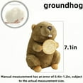 thumbnail image 2 of Simulated Groundhog Plush Stuffed Animal Doll Kid's Eco Friendly Gift-Christmas Themed Plush Decor, 2 of 5