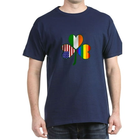 

CafePress - Gay Pride Shamrock Dark T Shirt - 100% Cotton T-Shirt