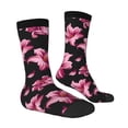 thumbnail image 4 of Yiaed Lilies Flowers Print Great elasticity Crew Socks Sports socks for Men and Women, 4 of 5