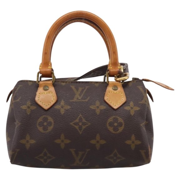 Pre-Owned Louis Vuitton Speedy Mini Hl Monogram Canvas Brown Canvas Handbag