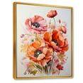 thumbnail image 2 of Designart "Sunset Moment In Poppies Bouquet I" Poppies Floater Framed Wall Art Living Room, 2 of 5