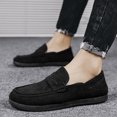 thumbnail image 2 of Heiheiup Men Casual Shoes Fashionable New Pattern Simple Pure Color Comfortable Round Toe Flat Bottom All Season Lightweight Lefu Shoes, 2 of 9