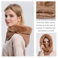 thumbnail image 2 of Decodeary Ensemble de Bonnet d'Hiver avec Protection Faciale, à Capuche, Pêche, Ski, Cyclisme, Vélo, Randonnée, Voyage, Tour de Cou, Tuque Thermique, Femme, Rose, 2 of 6