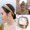 Striped khaki band, variant on Factory Versatile Knitted Knitted Woven Art Hair Band Female Sweet Forest Women's Wide -Side Cross Head Strap Bangs Card Card