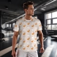 thumbnail image 3 of Wukai Funny Chicken Print Men's Short-Sleeved Mesh T-Shirt,Quick-Dry Short Sleeve Workout T-Shirt-X-Small, 3 of 8