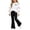 Black-4, variant on Kids Girls 2-Piece Outfit Bow Decor Sequin Bow Print Crew Neck Sweatshirt & High Waist Flare Pants Set