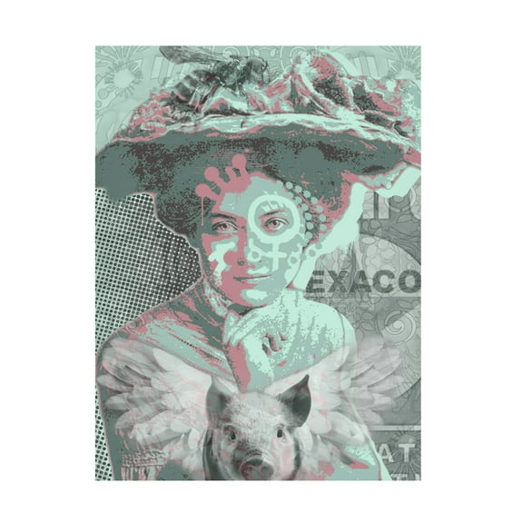 Canvas Wall Art - Dean Russo 'Sweetheart Of The Rodeo' Wall Art for Living Room, Bedroom, or Office Décor by Trademark Fine Art - 35 x 47 Inches