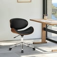 thumbnail image 2 of Armen Living Daphne Modern Faux Leather Office Chair in Black, 2 of 4