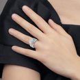 thumbnail image 4 of Sterling Silver Rhodium-plated CZ Round Cut 3 Piece Set Ring QR6931, 4 of 4