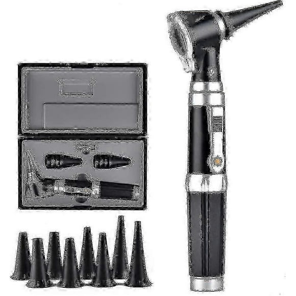 New2023 3x Otoscope With Led, Portable Handheld Ear Check Magnifier With 8 Caps And 1 Storage Case For Doctor Nurse Adult Kid Dog Cat Pet Sanzhiyu