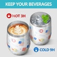 thumbnail image 4 of Modern 12oz Stainless Steel Insulated Wine Tumbler with Lid and Straw – Double Wall Vacuum Mug for Hot & Cold Drinks, 304 Steel Interior, Sweat-Free Design, 4 of 5