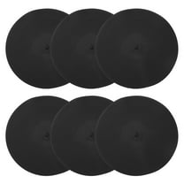 Uxcell Spot Markers 9 Inch, Non-Slip Floor Dots Agility Markers Flat Field Cones Poly Dots, 6 Black Pcs