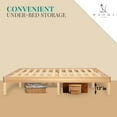 thumbnail image 4 of 14 Inch Full Solid Wood Platform Bed Frame, No Squeak Bed Frame with Wooden Slats, No Box Spring Needed, 9.2” Under Bed Storage – Natural, 4 of 14