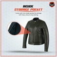 thumbnail image 7 of Daniel Smart Women’s Leather Jacket – Lambskin Motorcycle Leather Jacket with Lightweight Design & Multiple Pockets, 7 of 7