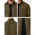 thumbnail image 7 of DARING DIVA Long Sleeve Button Solid Color Casual Work Jacket XL Brown, 7 of 7
