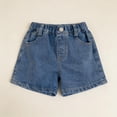 thumbnail image 5 of JOANKDMI Jean Shorts for Teen Girls Ripped Denim Elastic High Waisted Short Pants with Rolled Cuff Hem Casual Classic Bottoms for Kids School Summer Holiday Playwear, 5 of 8