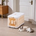 thumbnail image 6 of Coffee Foldable Pet Crate For Cats And Dogs Portable Travel Carrier Airline Approved, 6 of 6