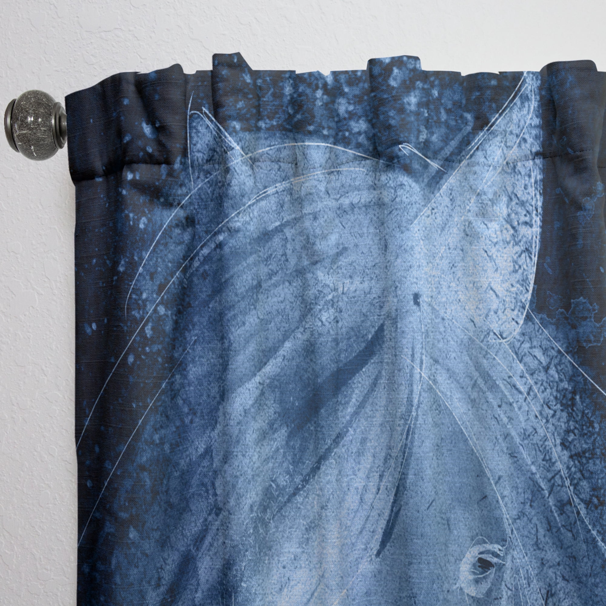Designart 'Farmhouse Horse Portrait XII' Farmhouse Curtain Panel