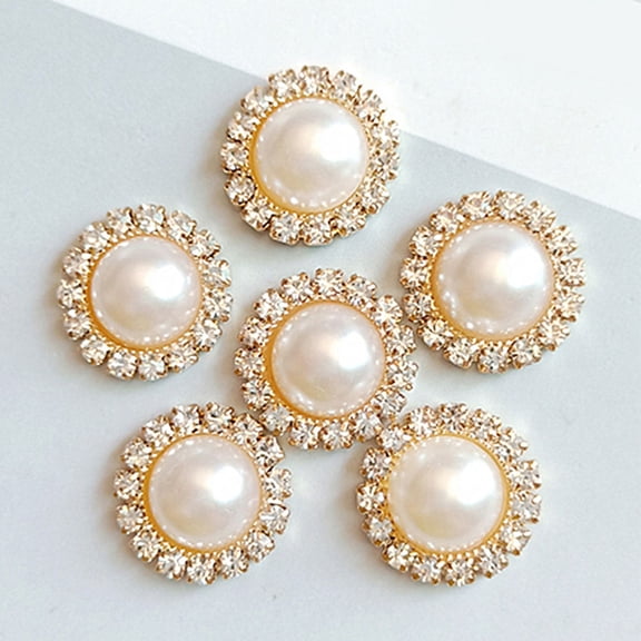 LABSERRON Alloy Pearls Hairpin Charms Gold Women Party 20Pcs 0.63x0.63in