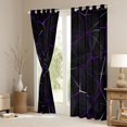 thumbnail image 3 of YST Geometric Curtains, Geometry Irregular Diamond Curtains & Drapes For Kids Teens Women Bedroom, Geometrical Blackout Curtains 52"Wx84"L, Abstract Triangle Window Treatments(Black Purple), 3 of 6
