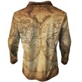 thumbnail image 5 of Lilgiuy Men Casual Printing Turndown Long Sleeved Button Pocket Outwear Jacket for Sports Gym Exersice, 5 of 5