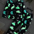 thumbnail image 2 of Odeerbi 2-8 Años Niños Pijamas Que Brillan En La Oscuridad Conjuntos Luminosos de Dinosaurio Tops de Manga Larga Pantalones Conjunto de Pijama de Dos Piezas Noctilucente Deportivo, 2 of 9