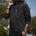 thumbnail image 2 of Entyinea Mens Casual Outdoor Jacket Lightweight Hiking Bomber Coat,Black 3XL, 2 of 5
