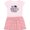 Pink With Stripes, variant on Inktastic My Mommy Did It and She Did It for Me with Graduation Cap Girls Toddler Dress