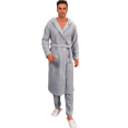thumbnail image 3 of Moolmeyno Men's Winter Velvet Pajama Set & Robe, Long Sleeve Sleepwear with Cozy Plush Material, 3 of 3