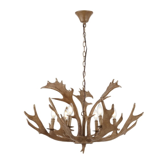SAFAVIEH Dresden 6-Light Antique Brown Metal Chandelier