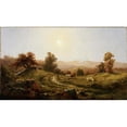 thumbnail image 2 of Charles Herbert Moore 24x16 Gold Ornate Framed and Double Matted Museum Art Print Titled - Landscape (1859), 2 of 4
