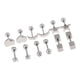 thumbnail image 4 of Aretes de acero inoxidable Sunnimix 6 pares con rosca de bola Plata, 4 of 8