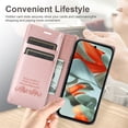 thumbnail image 2 of for Google Pixel 9 Pro XL Wallet Case Cover, Luxury Wallet Case with Card Holder Magnetic Clasp Kickstand PU Leather Folio Protective Phone Case for Google Pixel 9 Pro XL, Rosegold, 2 of 10