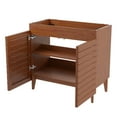 thumbnail image 3 of JONATHAN Y Calandre 36 in. W x 18 in. D x 33 in. H, Thin Linear Slat 2-Shelf, Bath Vanity Cabinet ONLY, Walnut, VAN1007B, 3 of 7