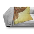 thumbnail image 3 of Gingerbread Man Soft Flannel Fleece Throw Blanket, Gingerbread Man Holding a White Page Funny Xmas Character Print, Cozy Plush for Indoor and Outdoor Use, 50" x 60", Multicolor, by Ambesonne, 3 of 6