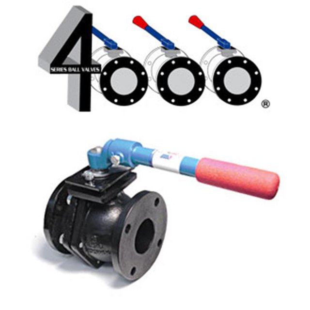 American Valve 4000 2 1-2 Valve à Bille à Bride en Fonte 2,5 Po.