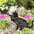 thumbnail image 5 of Metal Cat Garden Statues Black Cat Silhouette with Butterfly Cat Decorative Garden Stakes Garden Outdoor Statues Animal Stakes for Garden Decor and Ga, 5 of 5