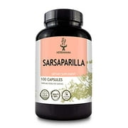 HERBAMAMA Sarsaparilla - Organic Sarsaparilla Root for Immunity, 100 Capsules 1000mg