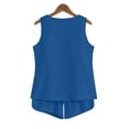 thumbnail image 5 of UPPADA Two Piece Sets for Women Summer Lounge Short Sets Tunic Tank Tops Basic Drawstring Shorts Sets Sweatsuit 2 Piece Lounge Sets with Pocket Navy,S, 5 of 5
