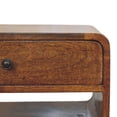 thumbnail image 4 of Artisan Furniture Solid Wood Avora Chestnut Nightstand with Drawer and open slot, 4 of 6