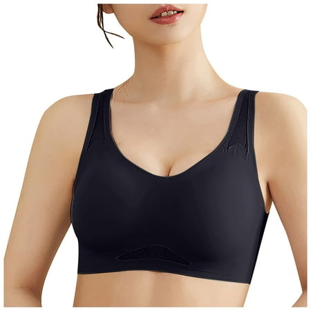Zshosam Women s Wireless Bra with Seamless Smooth Comfort Wirefree T Shirt Bra(Black XXL)