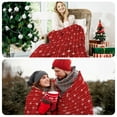 thumbnail image 4 of Kainsy Christmas Throws Blankets, Red White Snowflakes Comfort Christmas Prints Flannel Blanket, Super Soft Holiday Theme Home Décor Warm and Cozy Throws for Winter Bed Couch Xmas Gift,(40"x50"), 4 of 7