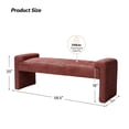 thumbnail image 6 of Tina's Home 58'' Upholstered Bench Chenille Boucle Modern Accent Bench End of Bedroom Entryway Rosewood, 6 of 7