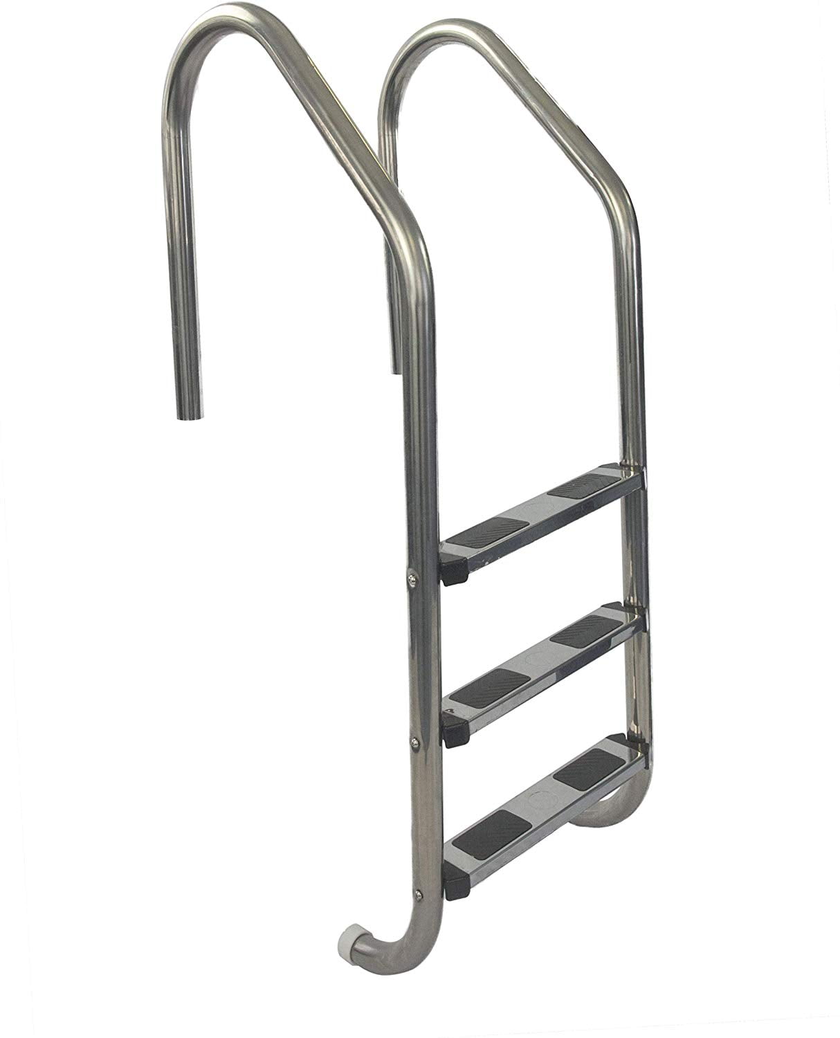YUEWO Non-Slip 3-StepStainless Steel In Ground Swimming Pool Ladder with Easy Mount Legs for Above Ground Pools 