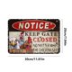 thumbnail image 4 of Placa Metal Vintage Pared Con Pintura Hierro Rectangular Advertencia Pollos 30x20cm, 4 of 9